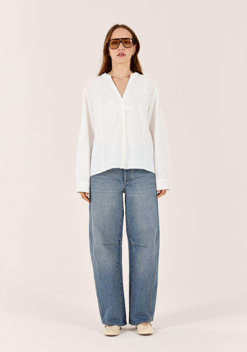 Chemise DEMPE seersucker lait