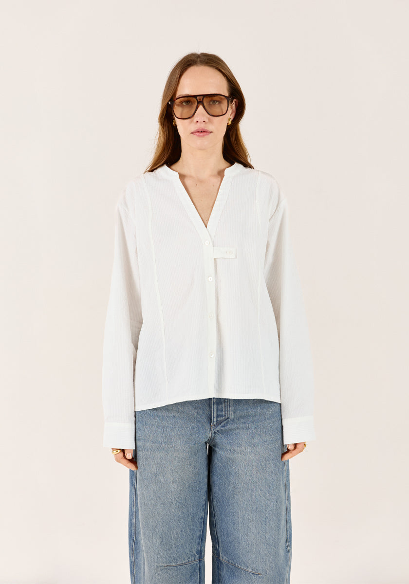 Chemise DEMPE seersucker lait