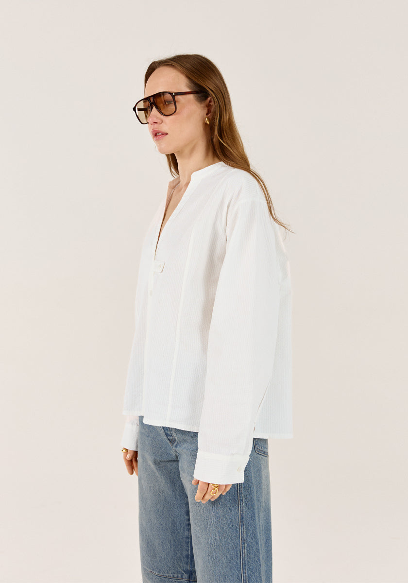 Chemise DEMPE seersucker lait