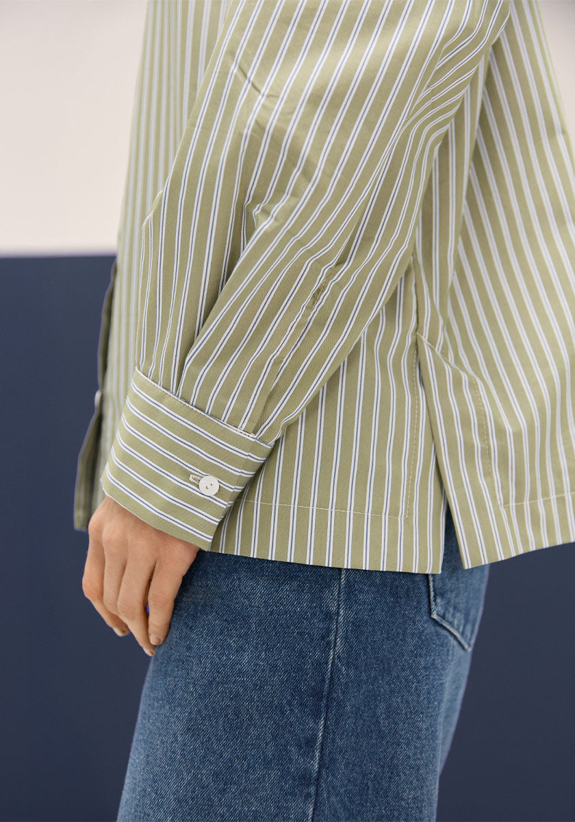 Chemise LUGAR Kaki stripes