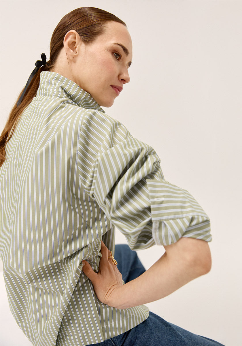 Chemise LUGAR Kaki stripes