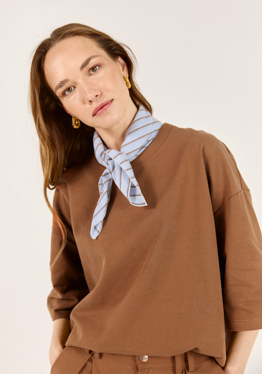 Foulard Baby blue Stripes