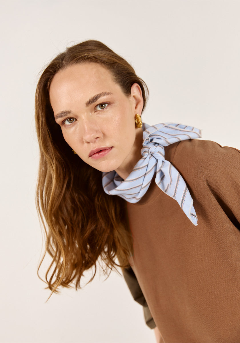 Foulard Baby blue Stripes