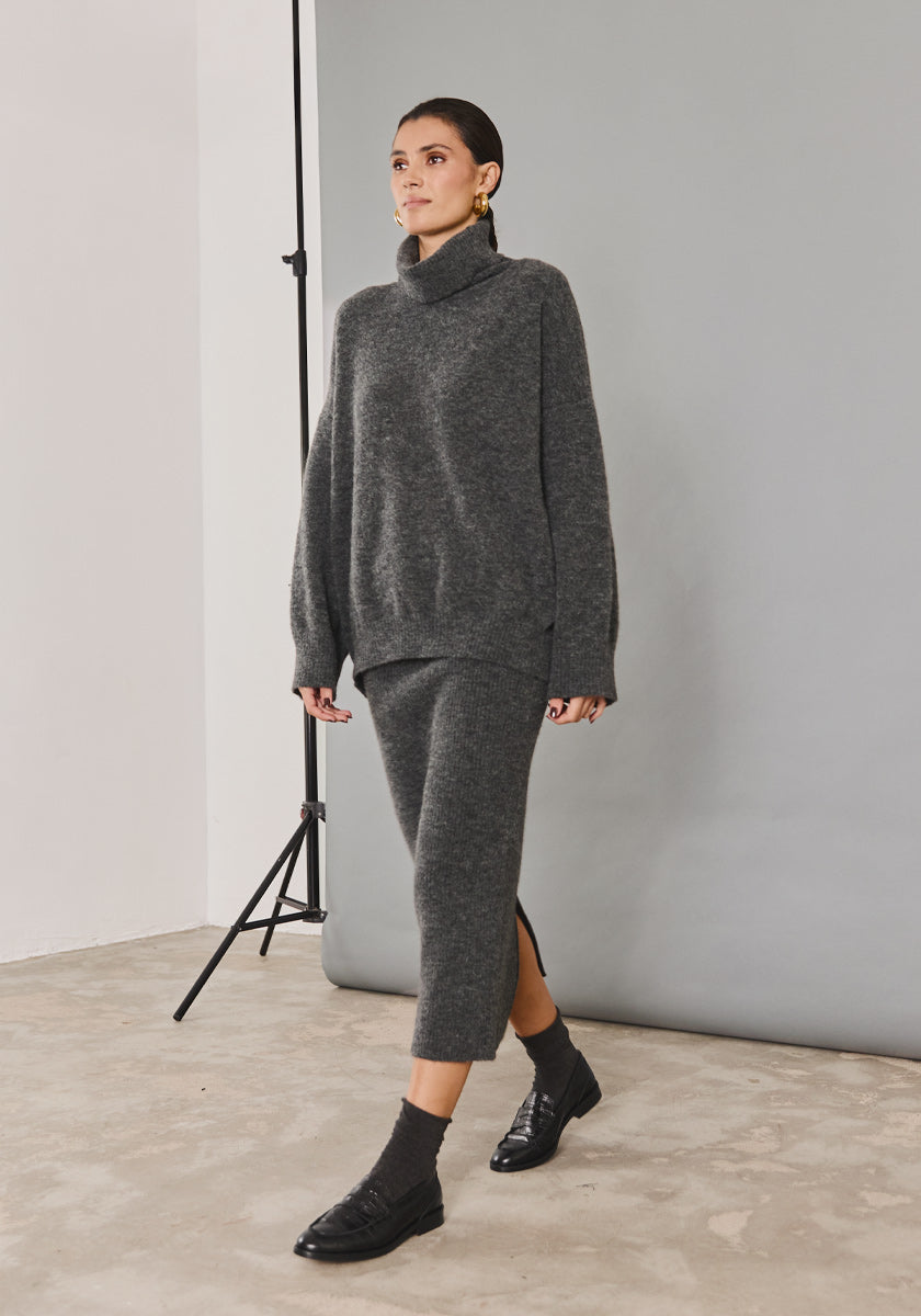 Jupe longue QUINTA Anthracite