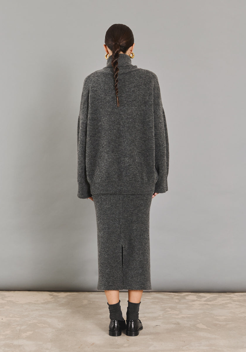 Jupe longue QUINTA Anthracite