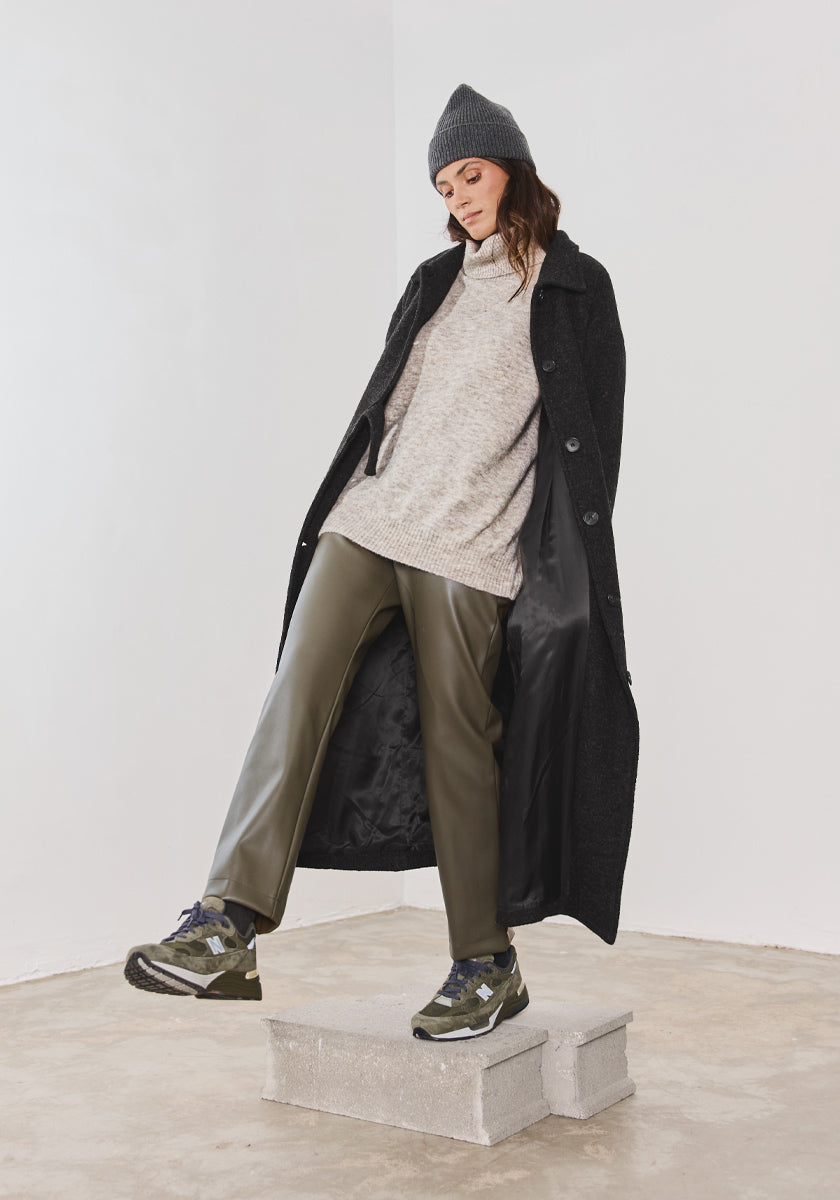 Pantalon VEIGA simili kaki