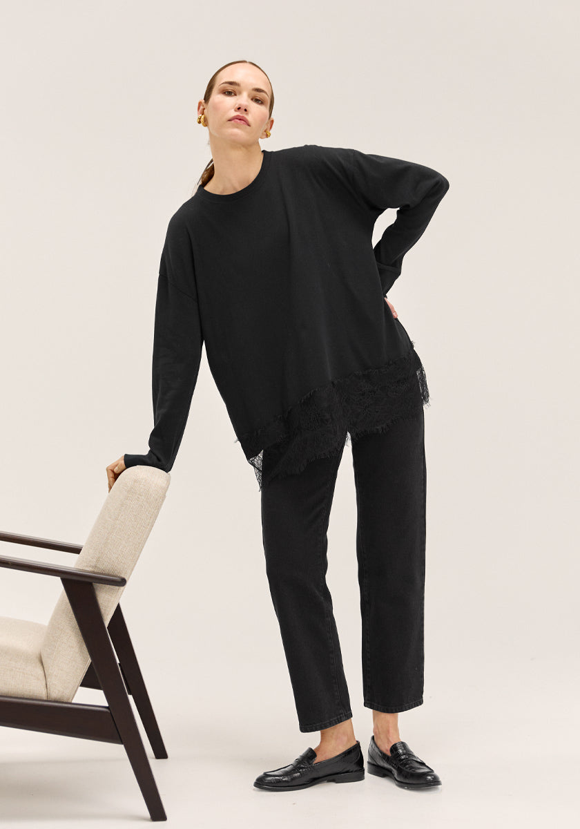 Tee LOPORO Dentelle black