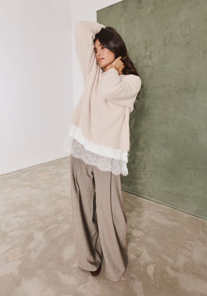 Tee LOPORO Dentelle white