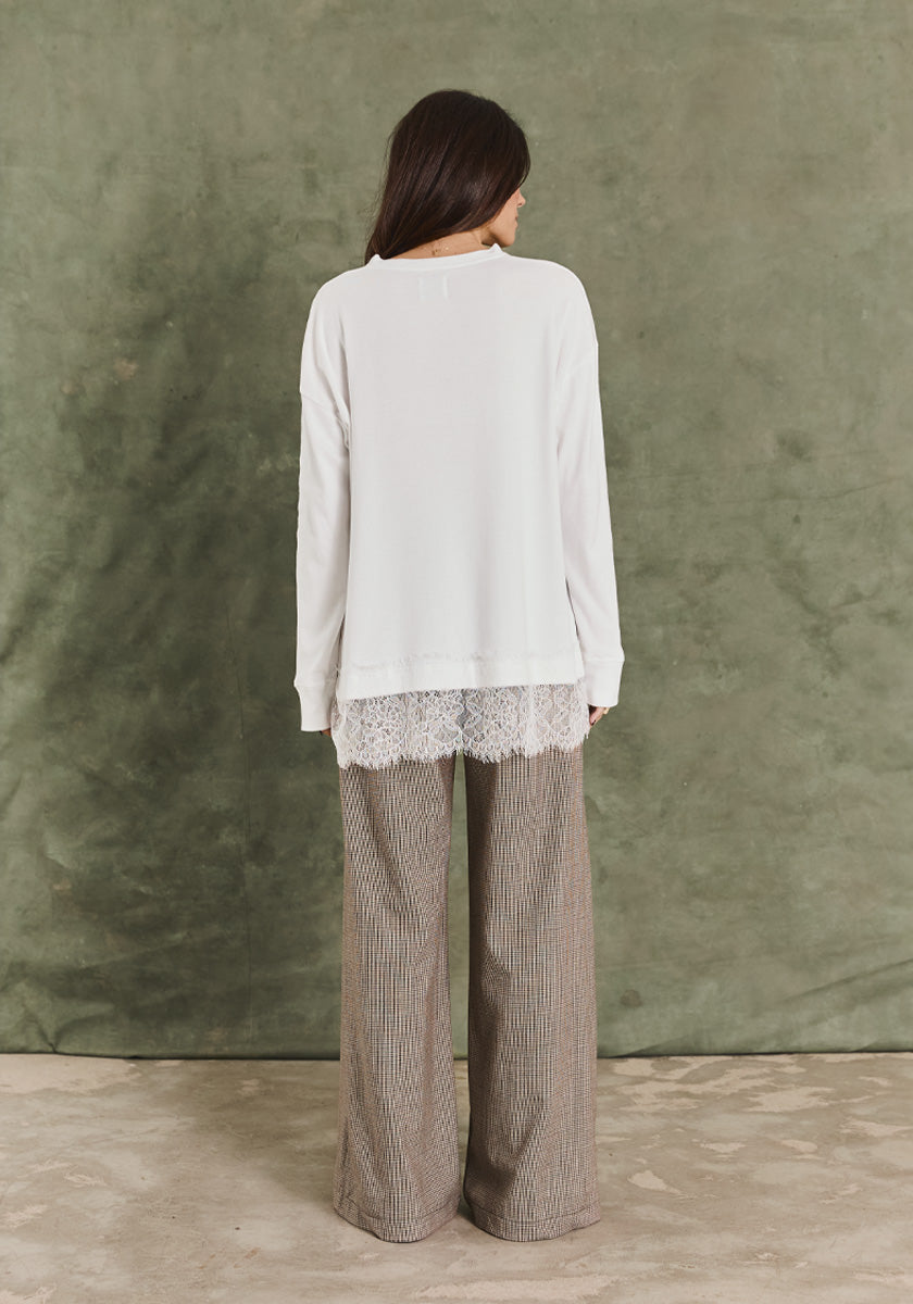 Tee LOPORO Dentelle white