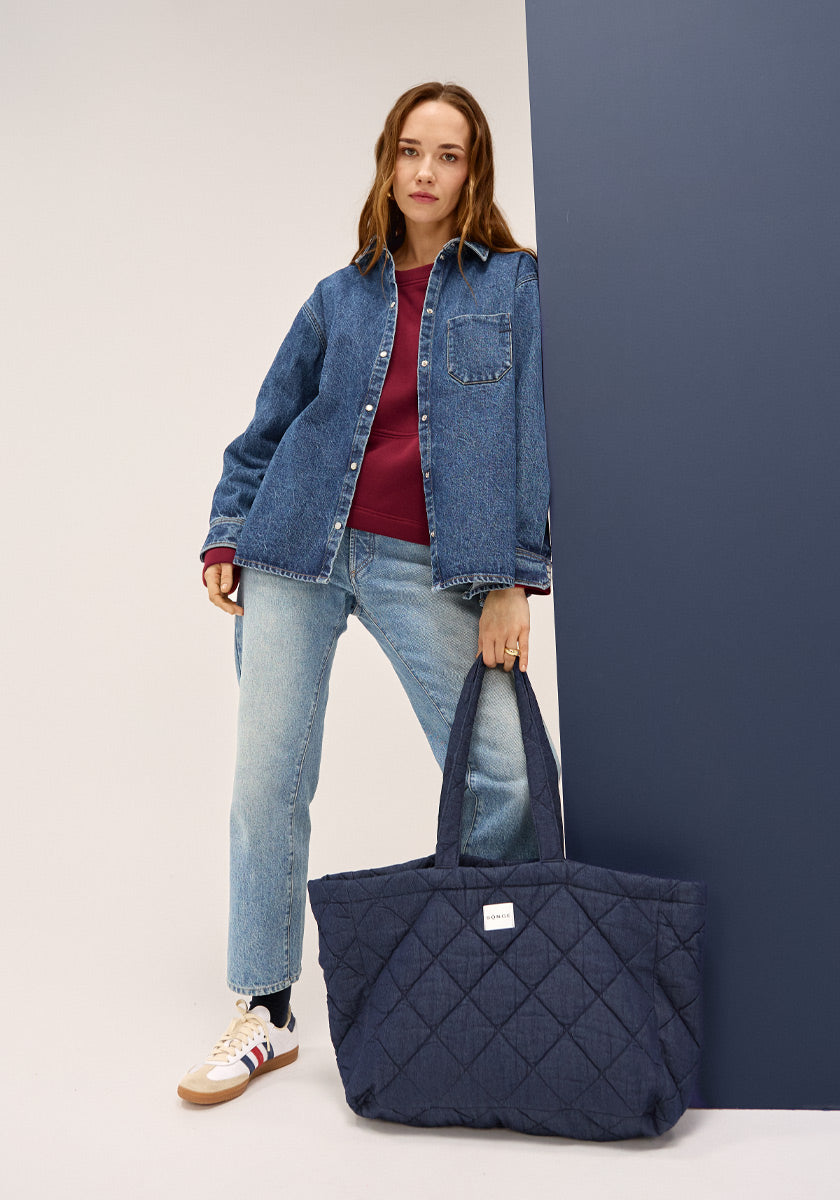 Tote Bag Blue square