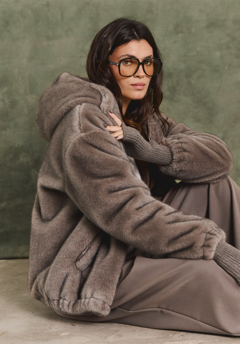 Veste CARMO Fur Marron glacé