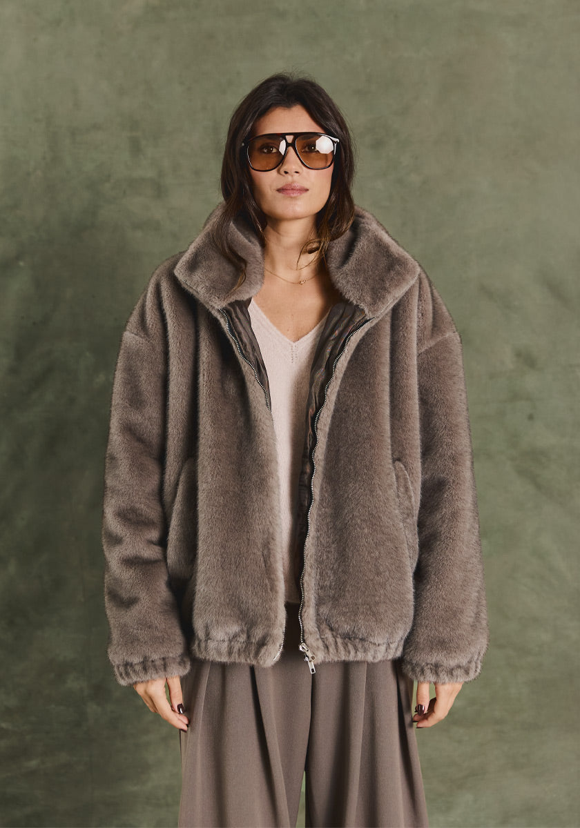 Veste CARMO Fur Marron glacé