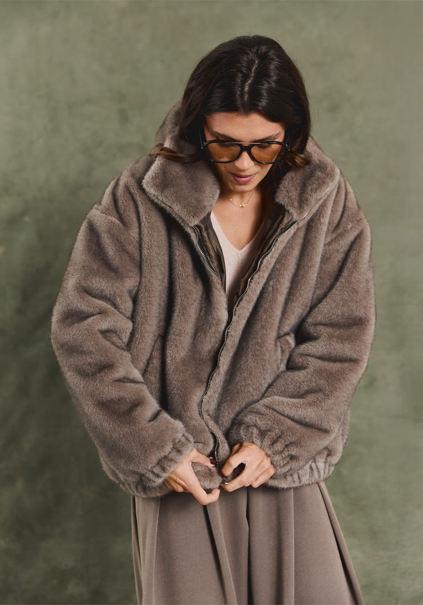 Veste CARMO Fur Marron glacé