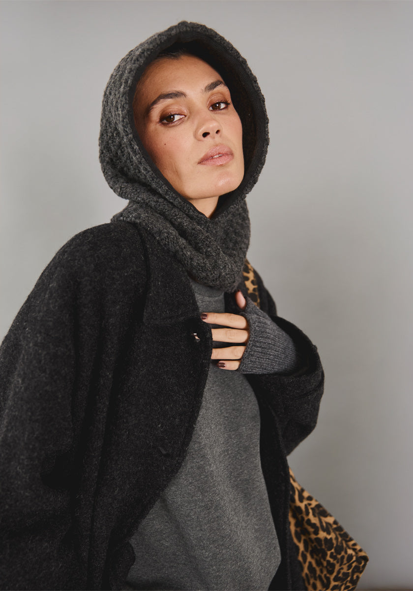 Cagoule Anthracite waffle