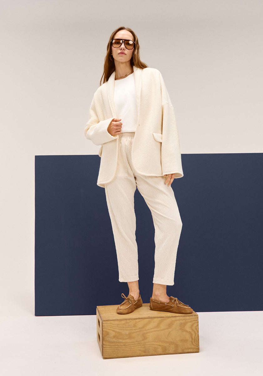 Pantalon FAZ Velours cream