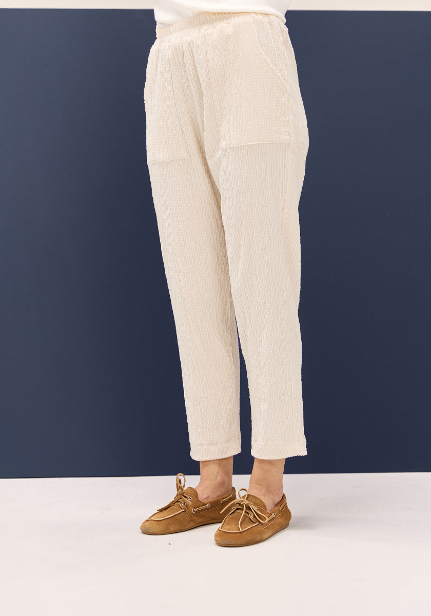Pantalon FAZ Velours cream