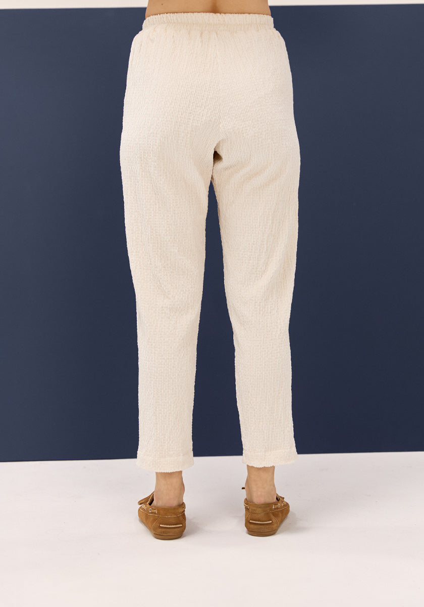 Pantalon FAZ Velours cream