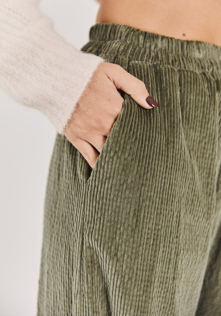 Pantalon LIRIO Velours Sauge