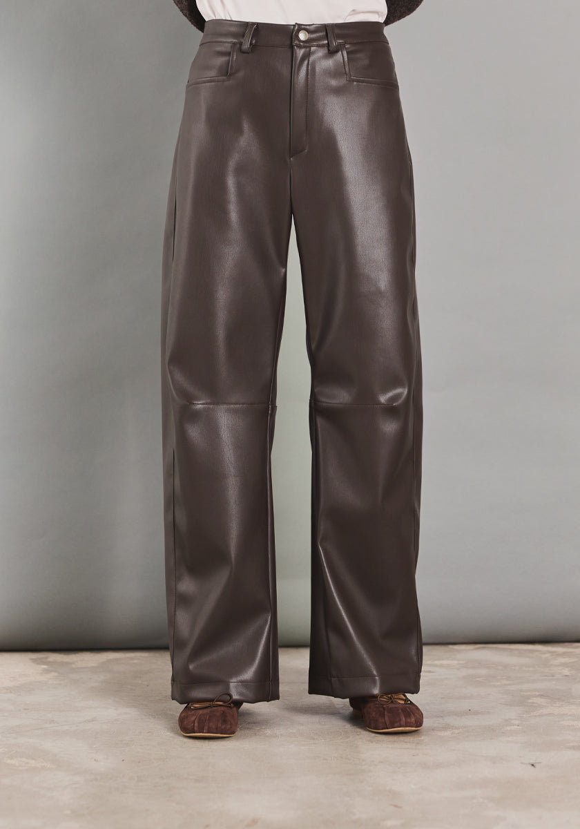Pantalon MESTRE Simili Brown