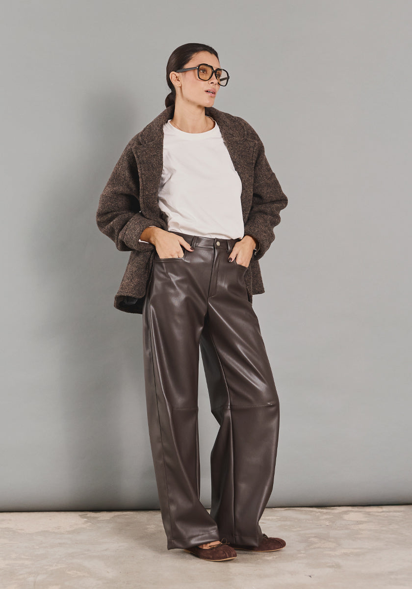 Pantalon MESTRE Simili Brown