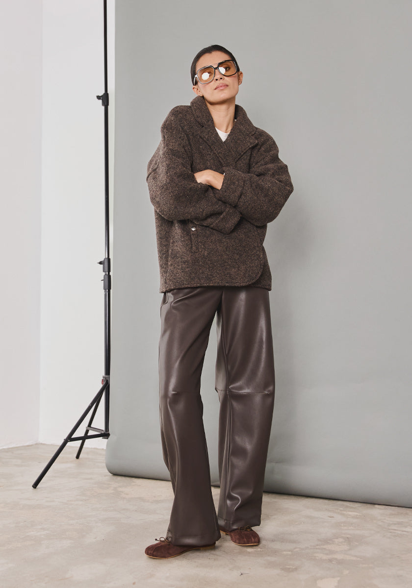 Pantalon MESTRE Simili Brown