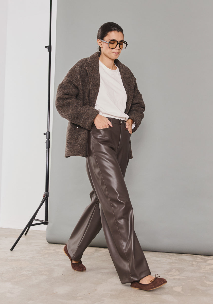 Pantalon MESTRE Simili Brown