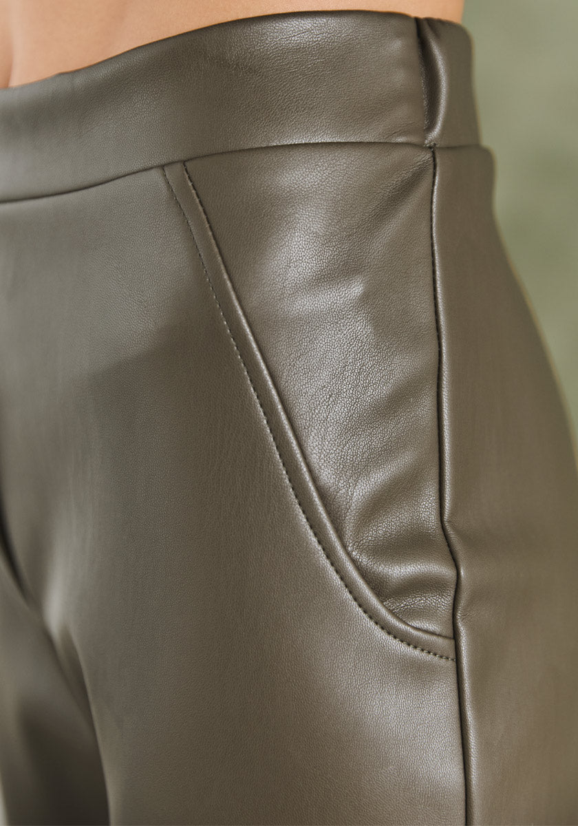 Pantalon VEIGA simili kaki