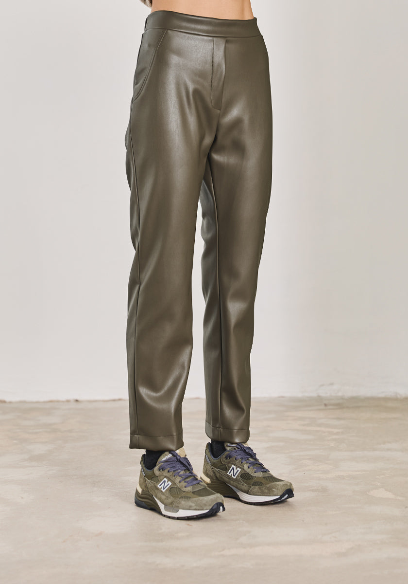 Pantalon VEIGA simili kaki