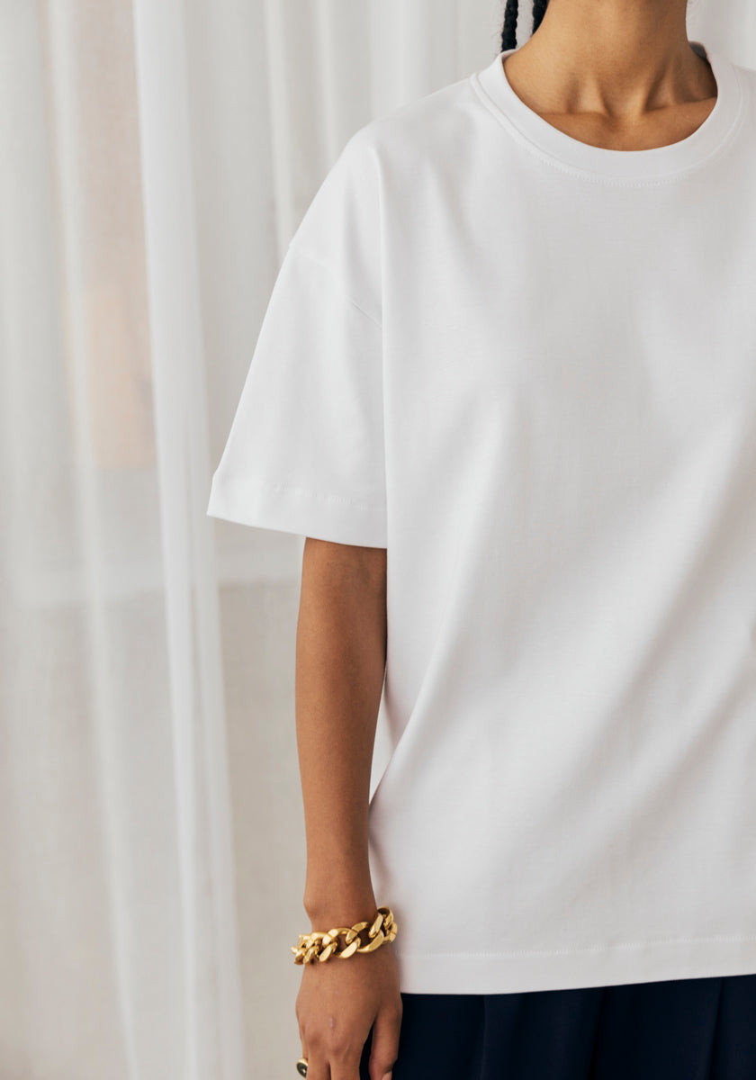 Tshirt ample femme en coton blanc