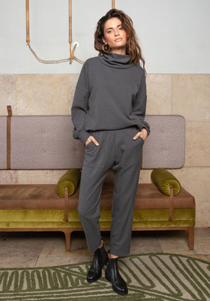 Top col roulé Pedro coloris gris Made in frande SONGE lab