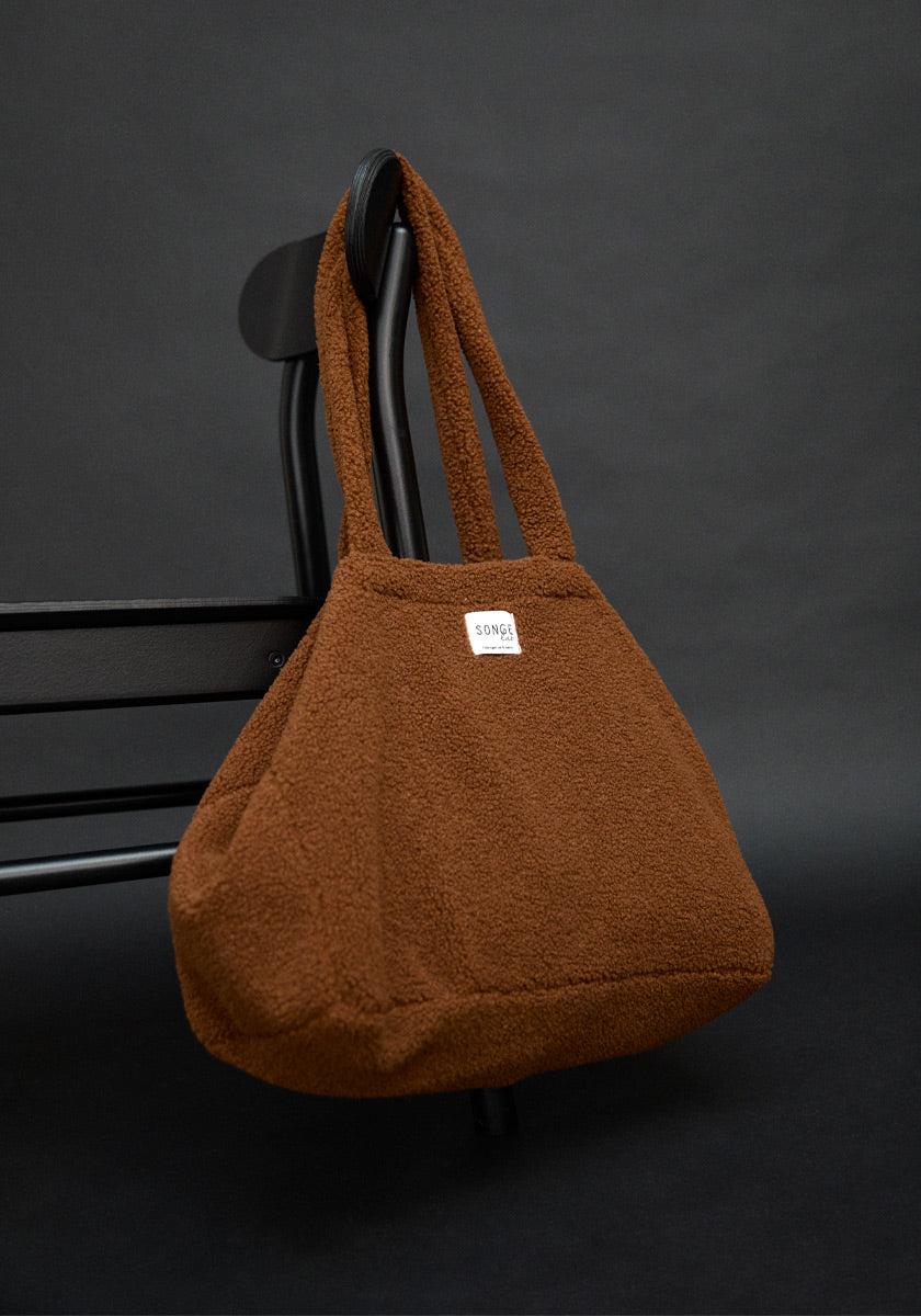 Tote Bag Shearling Cognac