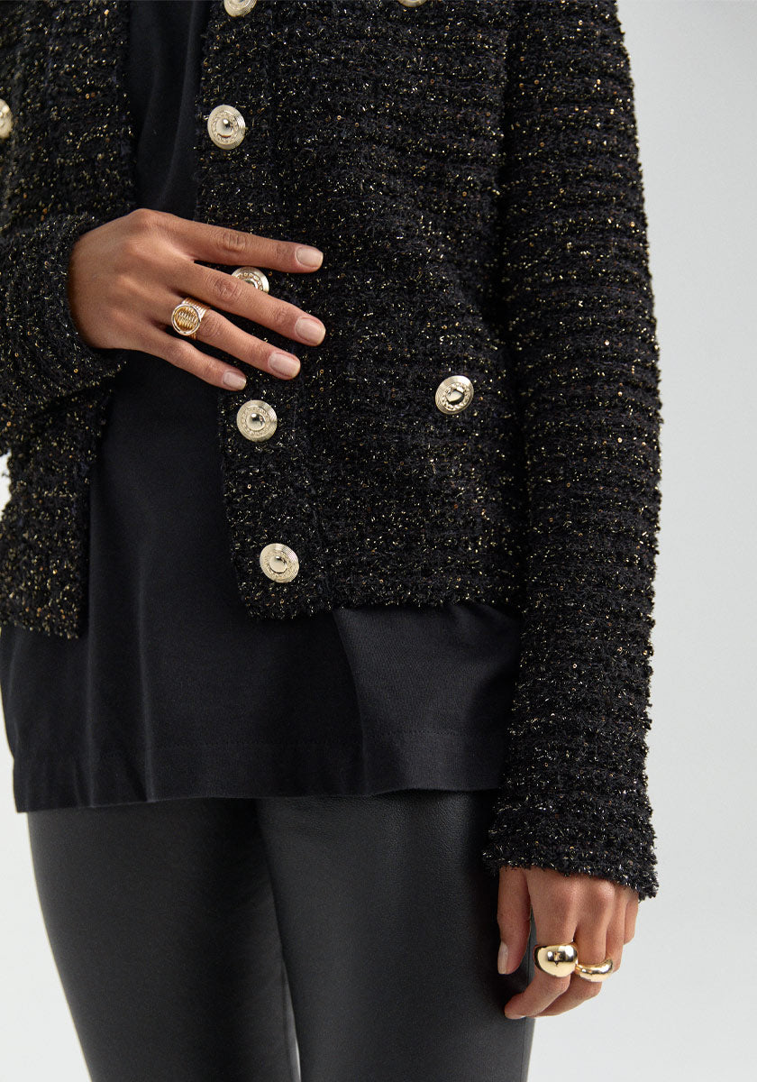 ★ SONGE Studio ★ Veste MARIA Tweed Lurex