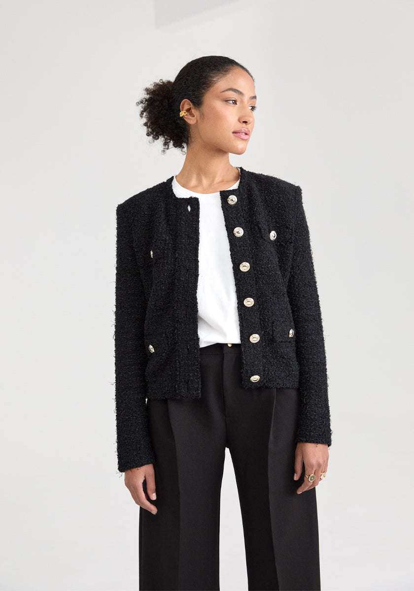 ★ SONGE Studio ★ Veste MARIA Tweed Black