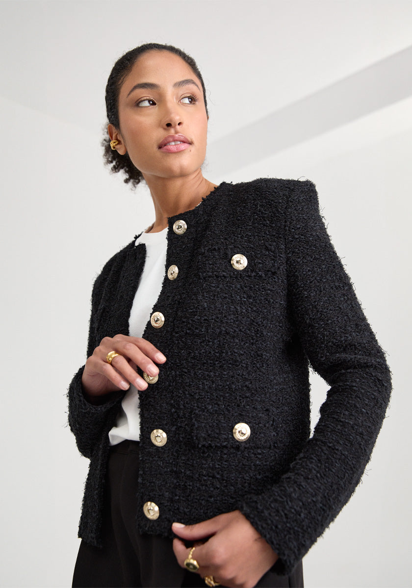 ★ SONGE Studio ★ Veste MARIA Tweed Black