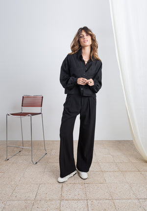 Chemise RIBEIRA Black Femme Made in France SONGE lab